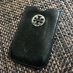 Tory Burch Black Patent Leather Multi-use Case